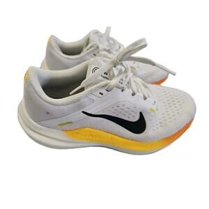 Nike Women Air Winflo 10 White/Black Citron Pulse Size 6.5 Mesh Running Shoes